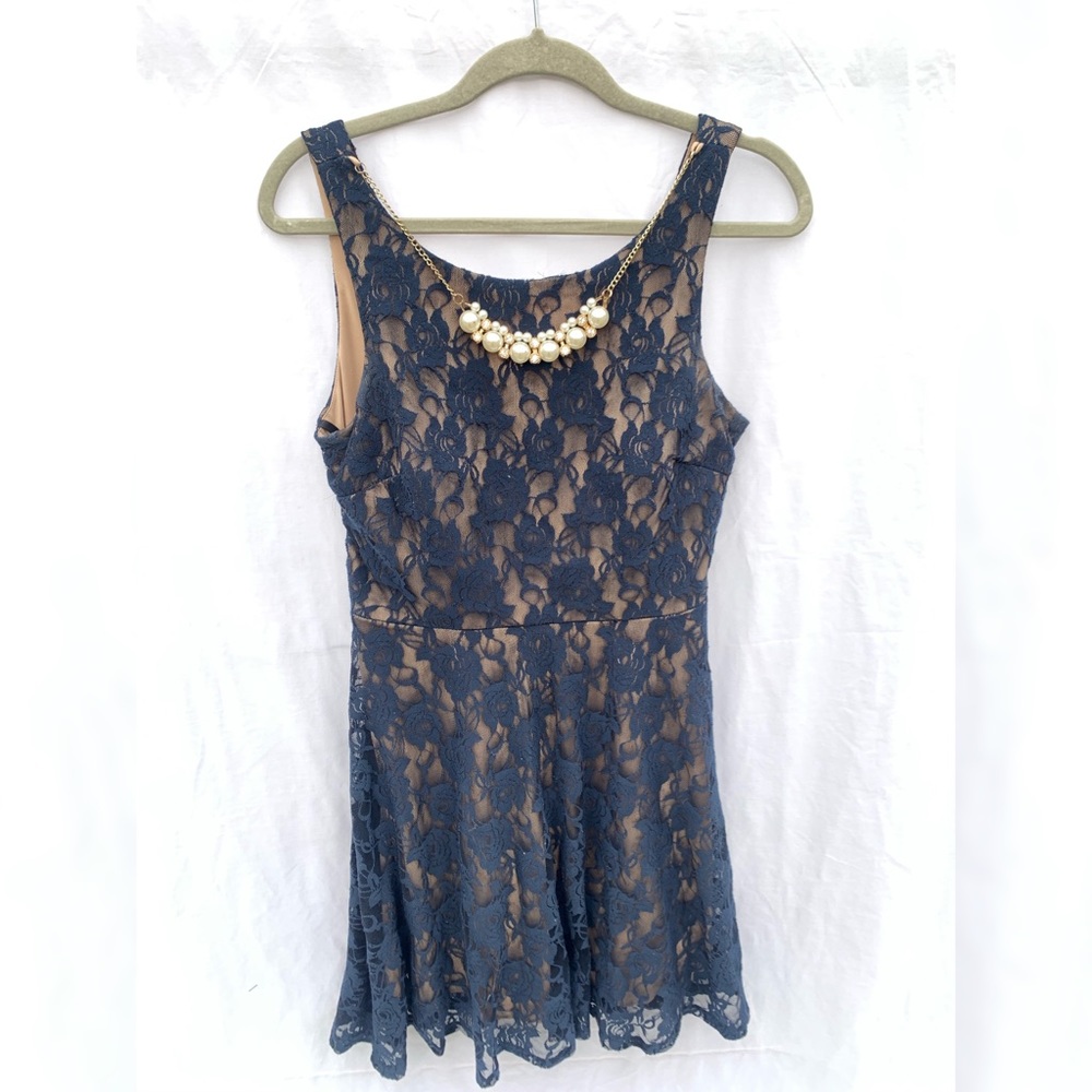 Navy lace dress